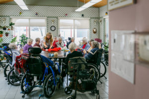 Elderly Women Knitting at Grove Park
