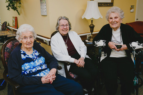 Smiling Elderly Women