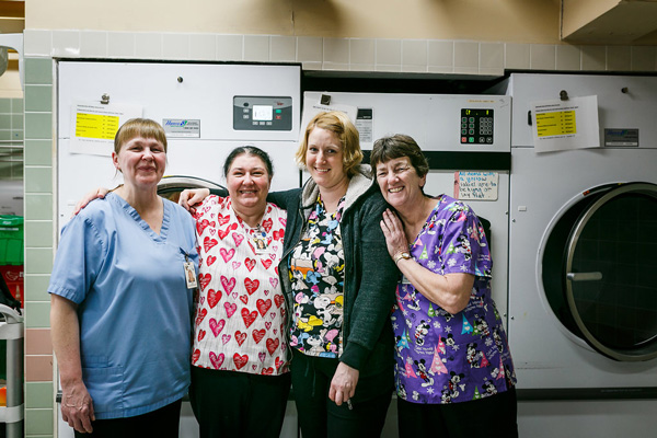 Grove Park Staff in the Laundry Room